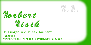 norbert misik business card